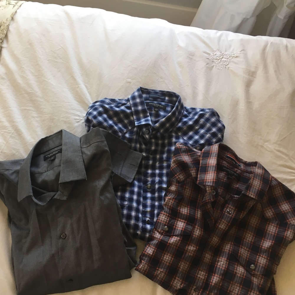 Banana Republic button down shirts, bundle of 3.