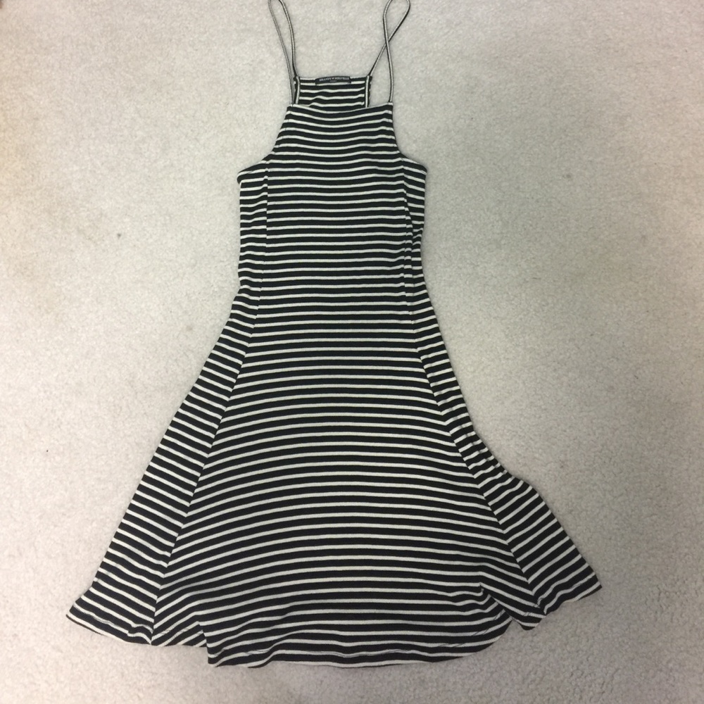 Brandy Melville black&cream striped dress
