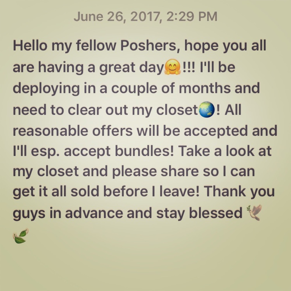 Deployment sale