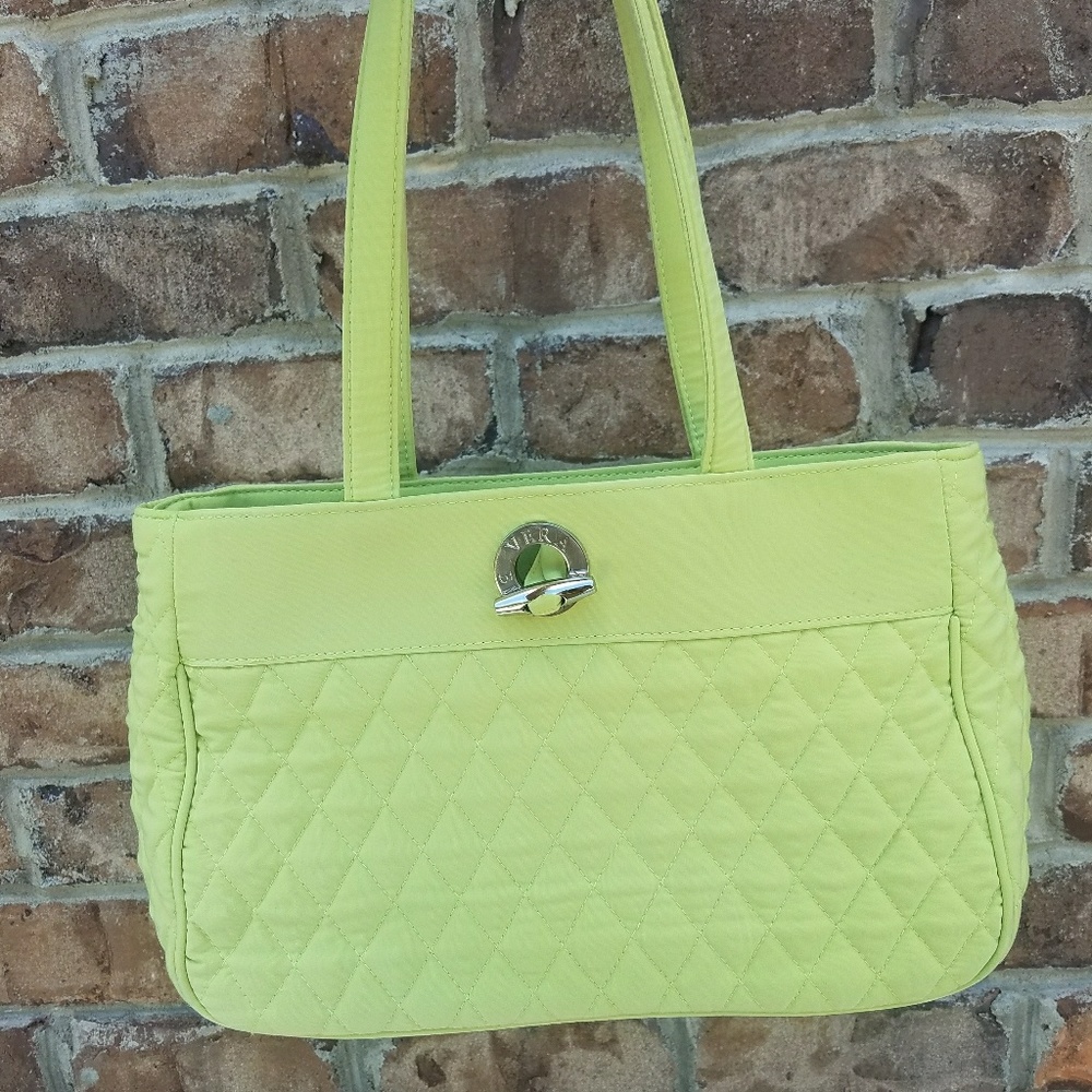 VERA BRADLEY RETIRED MICRO FIBER TOGGLE TOTE BAG