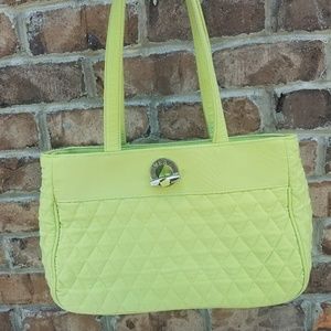 VERA BRADLEY RETIRED MICRO FIBER TOGGLE TOTE BAG