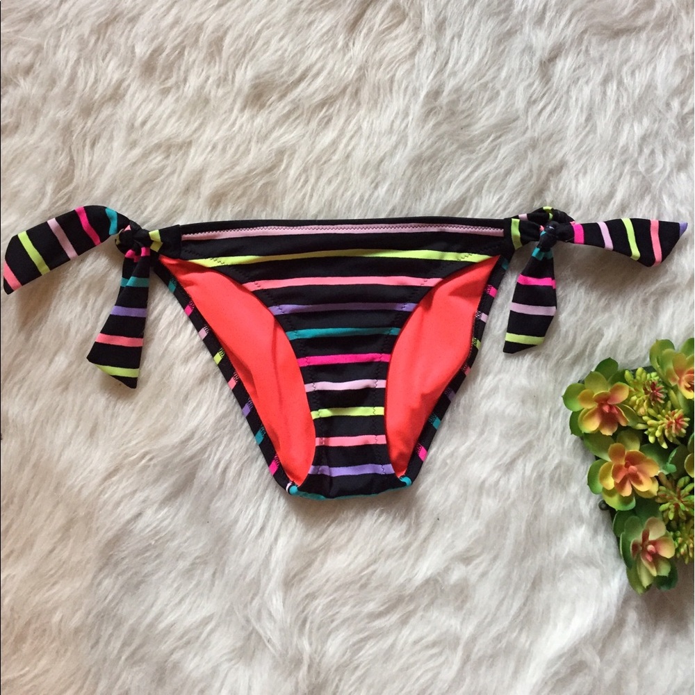 Victoria's Secret striped multicolor bikini bottom