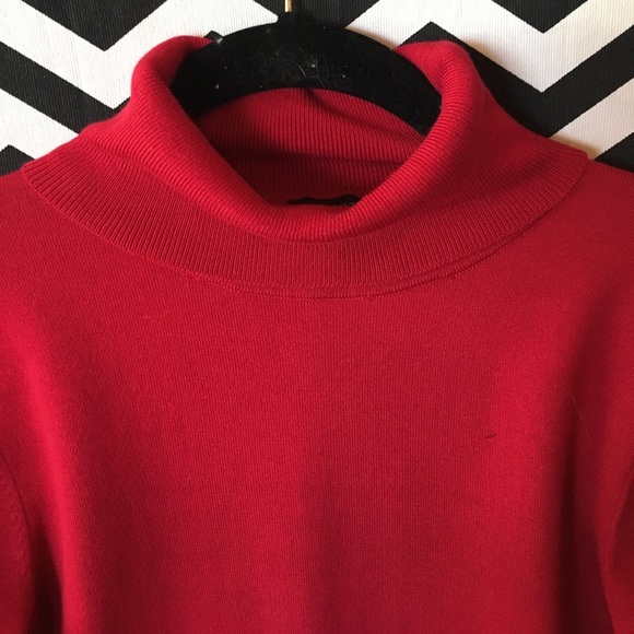 NWT Talbots red turtle neck - Picture 3 of 5