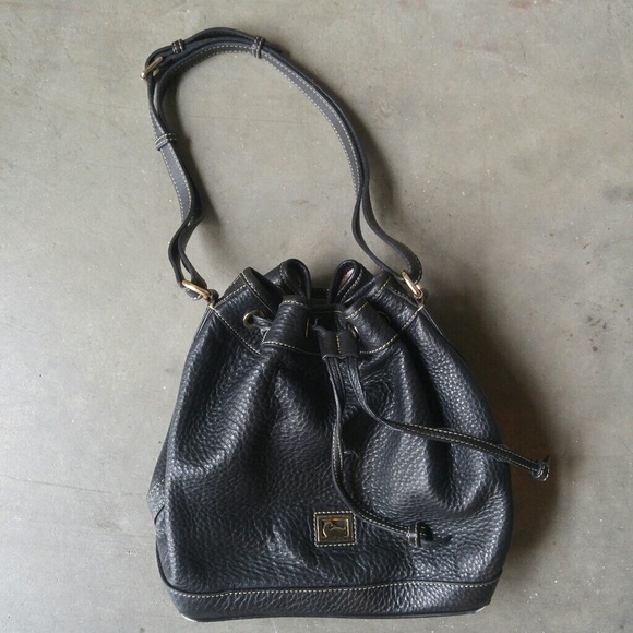 Dooney & Bourke Handbags - Dooney & Bourke Black Leather Bucket Bag