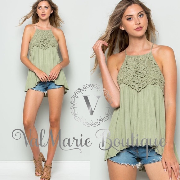 📍CLEARANCE 📍SAGE modal crochet overlay top Tunic - Picture 2 of 4