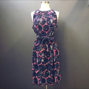Tory Burch Dress Bold Pattern Tie Front