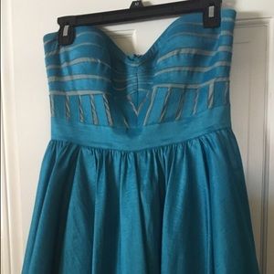 blue sweetheart dress