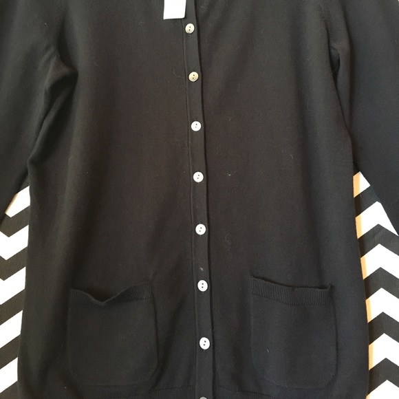 NWOT Talbots black cardigan Pima cotton brand new - Picture 3 of 4