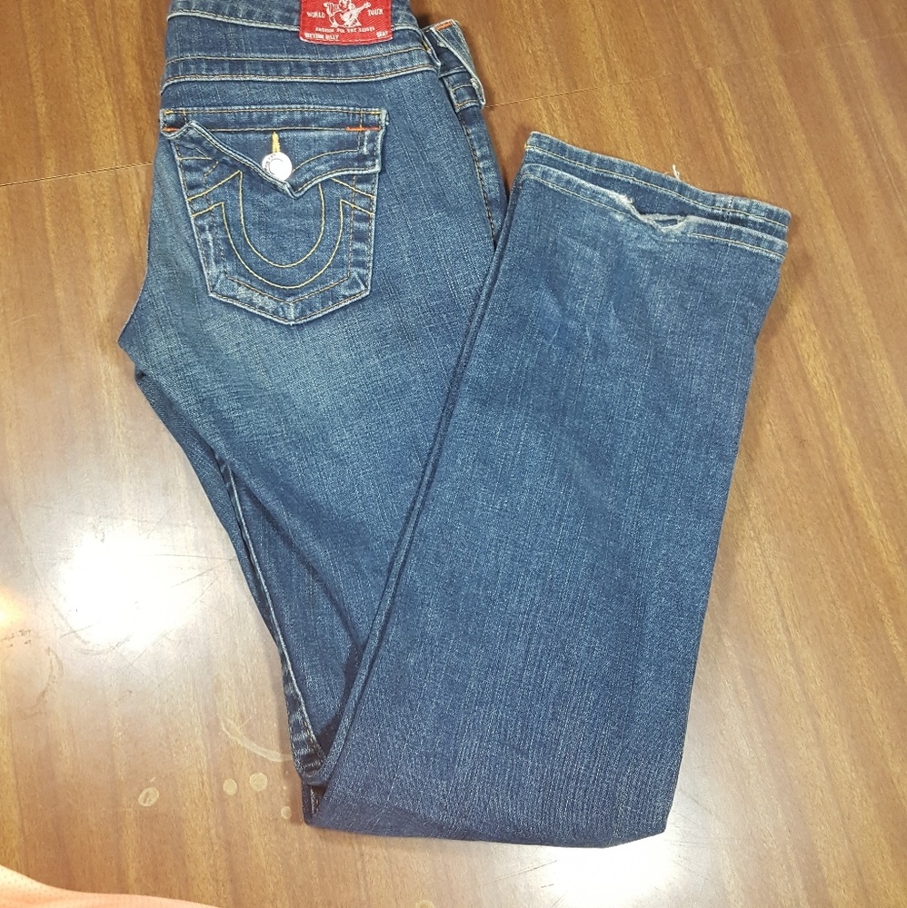 True Religion natural distressed jeans