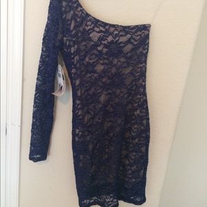 NWT One Shoulder Sparkly Honey & Rosie Dress