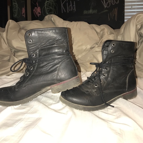 Black Combat Boots - Picture 2 of 5