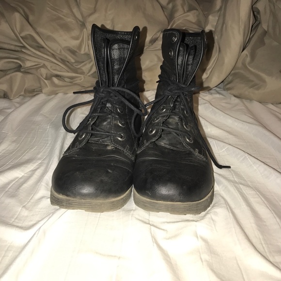Black Combat Boots - Picture 3 of 5