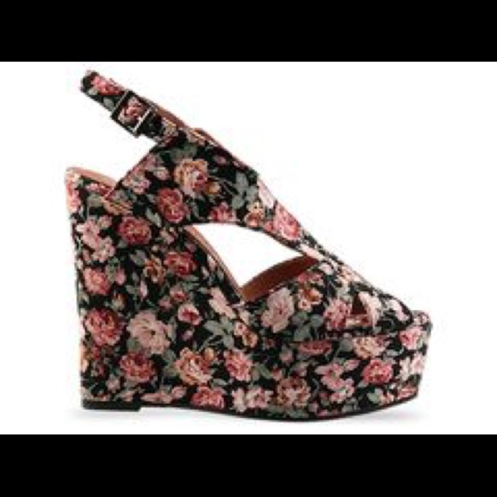 RARE Floral Jeffrey Campbell wedge