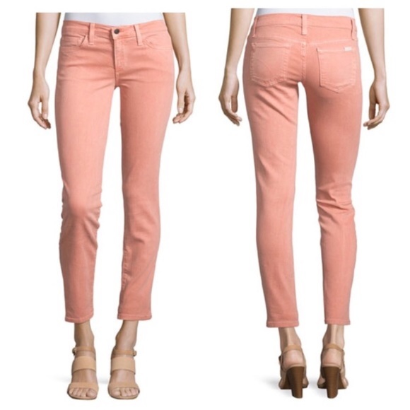 Joe's Jeans Denim - JOES JEANS Straight Ankle Tigerlily Coral Pink