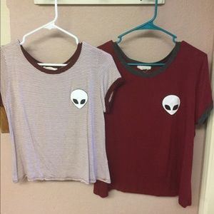 Alien Print Short-Sleeve T-Shirt