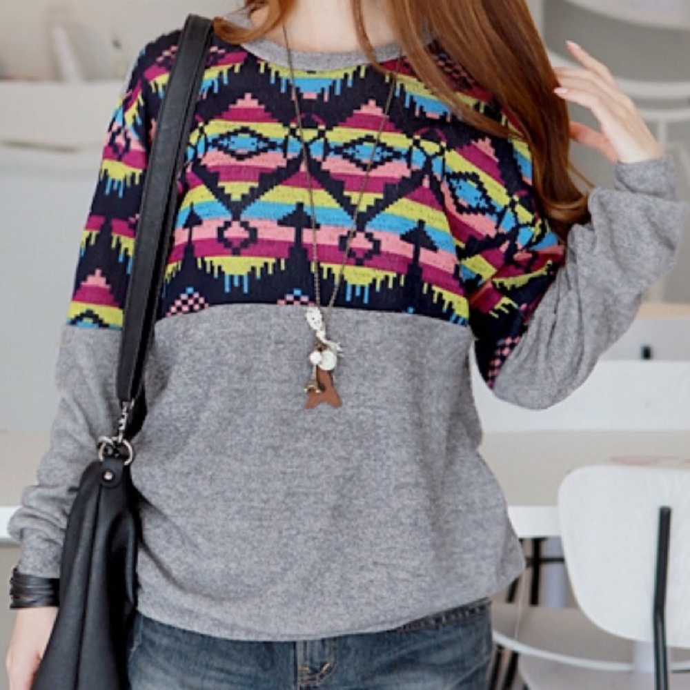Patterned Knit Sweater - Picture 3 of 5