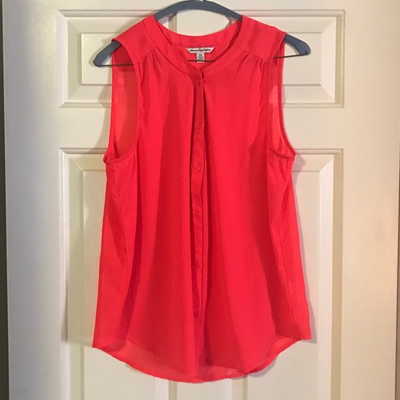 American Eagle Sheer Button Up Tank - Picture 1 of 4