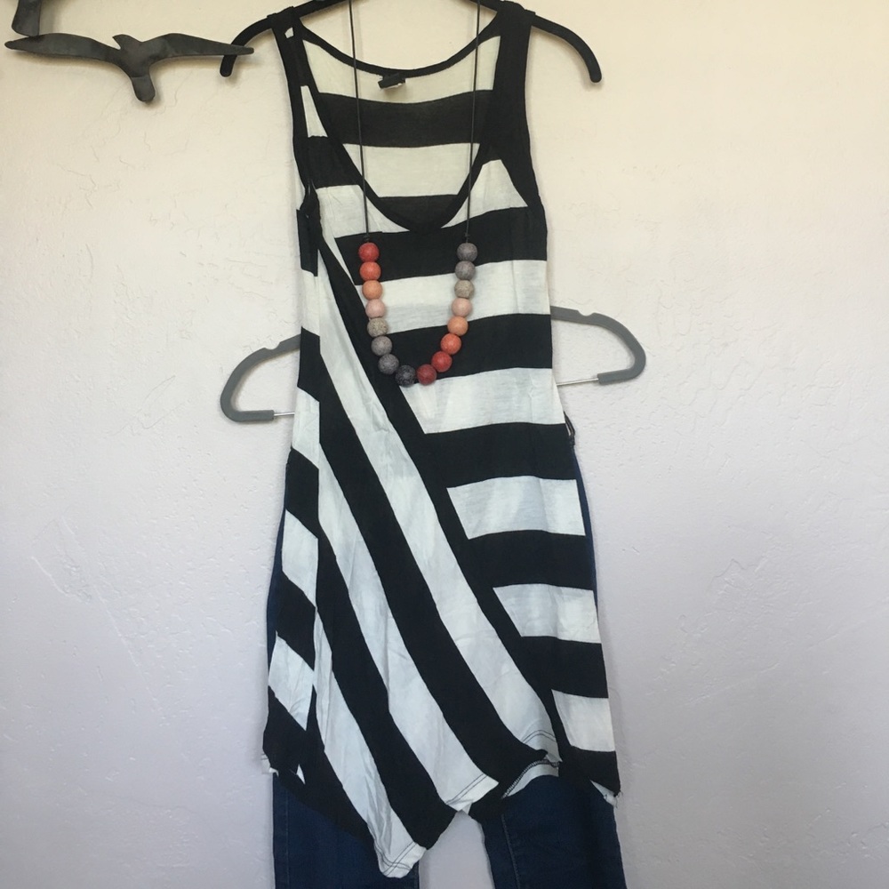 Freeloader Striped Asymmetric Tunic