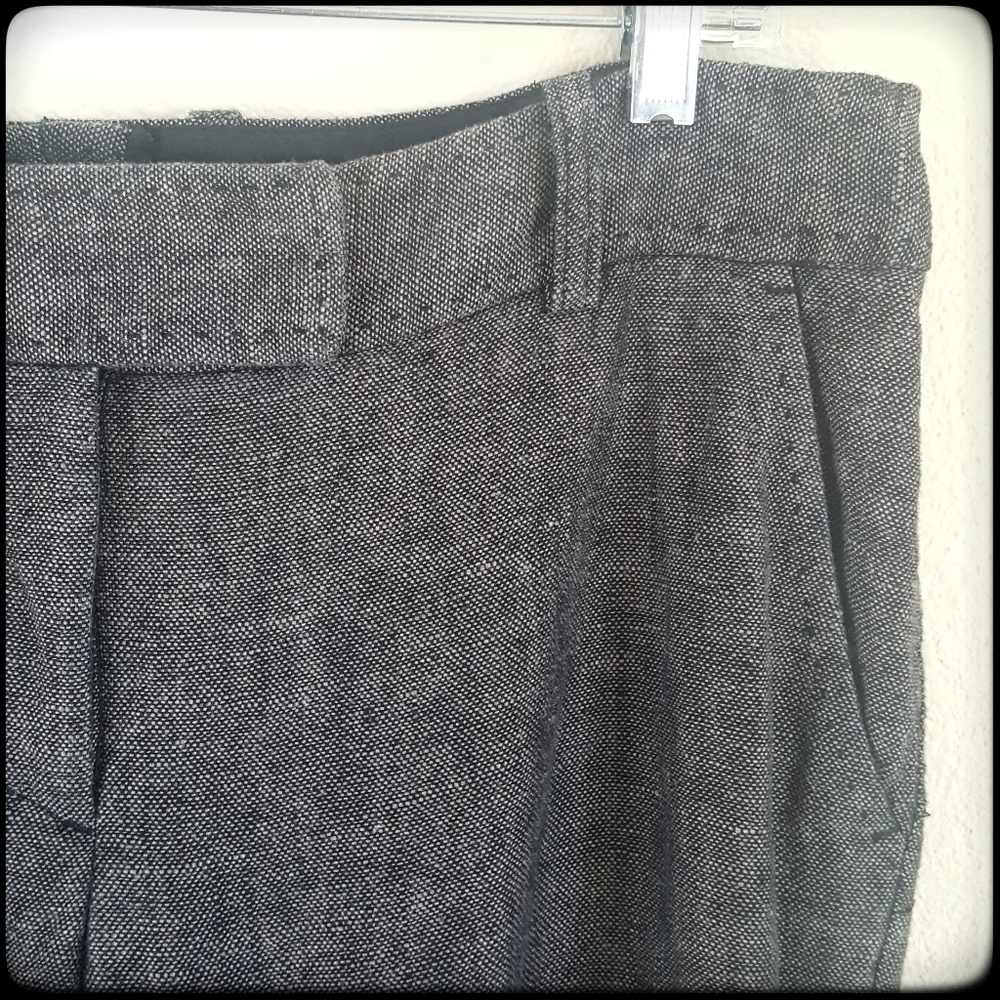 H&M linen tweed wide leg  trousers