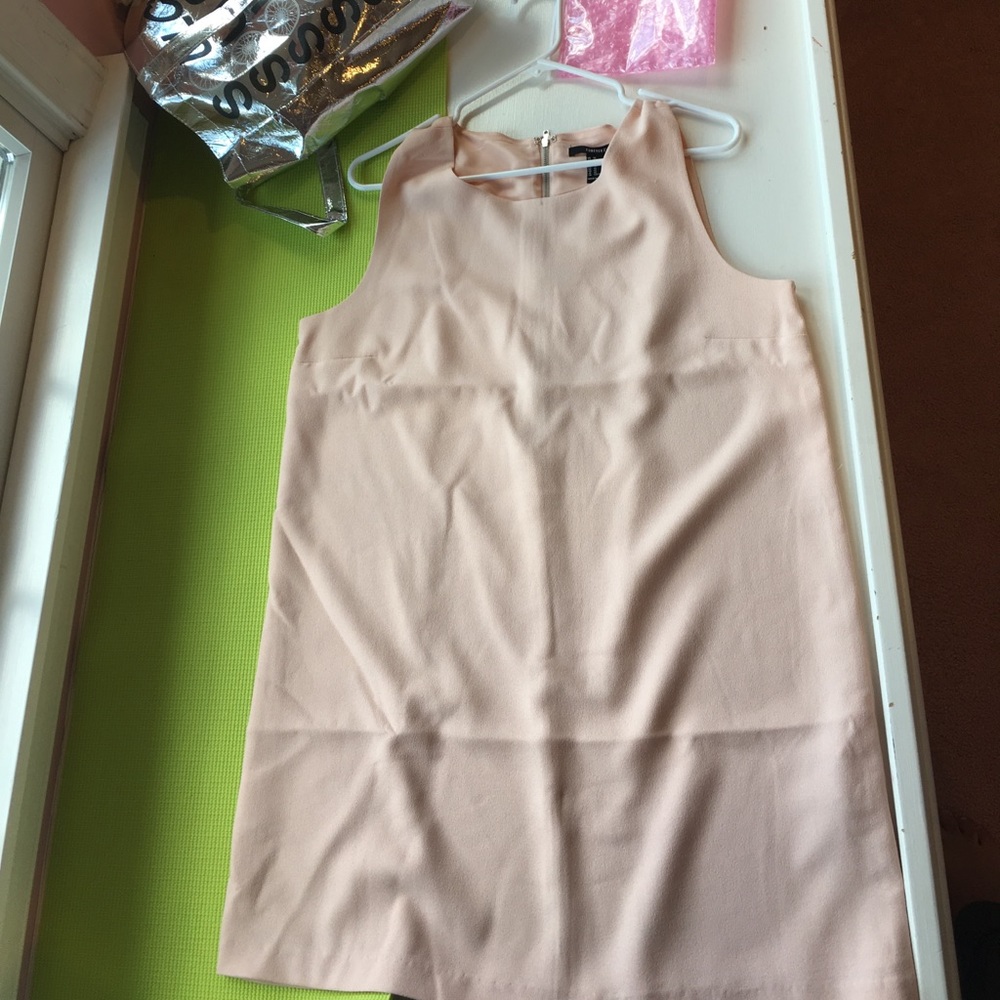 Peach/ pink straight dress.
