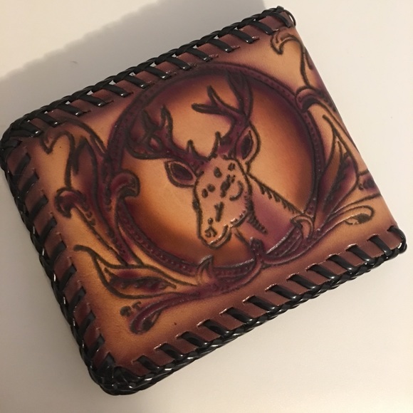 95 off Vintage Other Hand tooled leather wallet from jail! from
