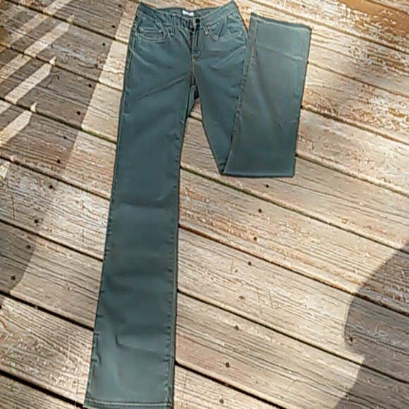 Bluejeanious low ride green chino casual jean - Picture 1 of 6