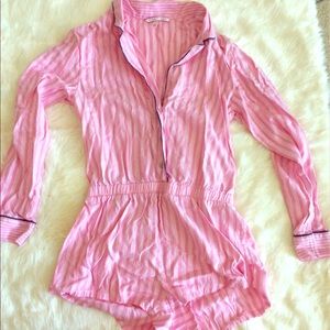 Victoria's Secret pink pajama romper