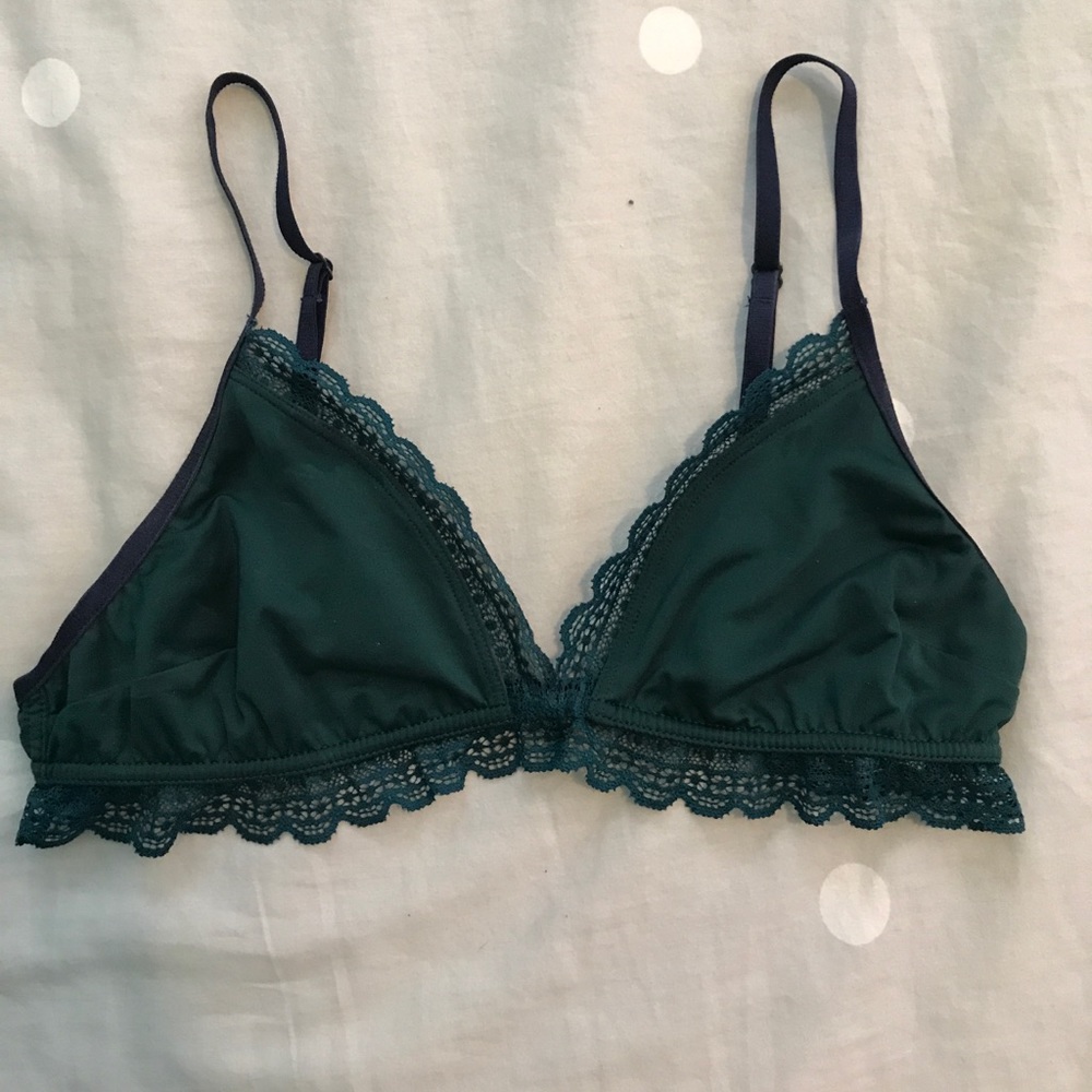 navy/dark green lace Free People bralette!!!!