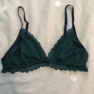 navy/dark green lace Free People bralette!!!!