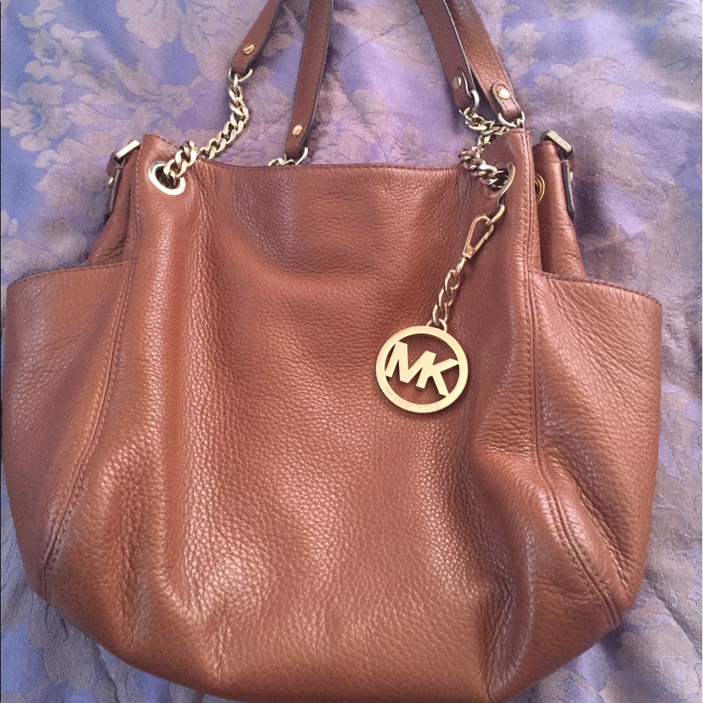 Michael Kors soft pebble leather luggage bag