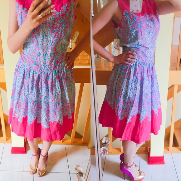 NWT Pink Evan Picone Summer Dress - Picture 2 of 4