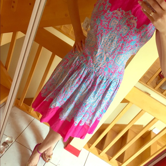 NWT Pink Evan Picone Summer Dress - Picture 4 of 4