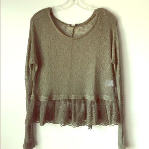 Forest Green with crochet details