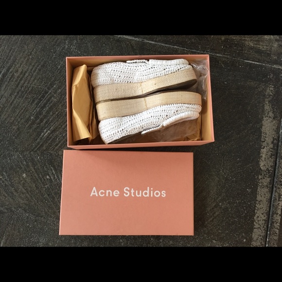 Acne Studios white & cream platform espadrilles - Picture 3 of 4