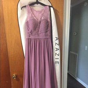 Purple floor length dress