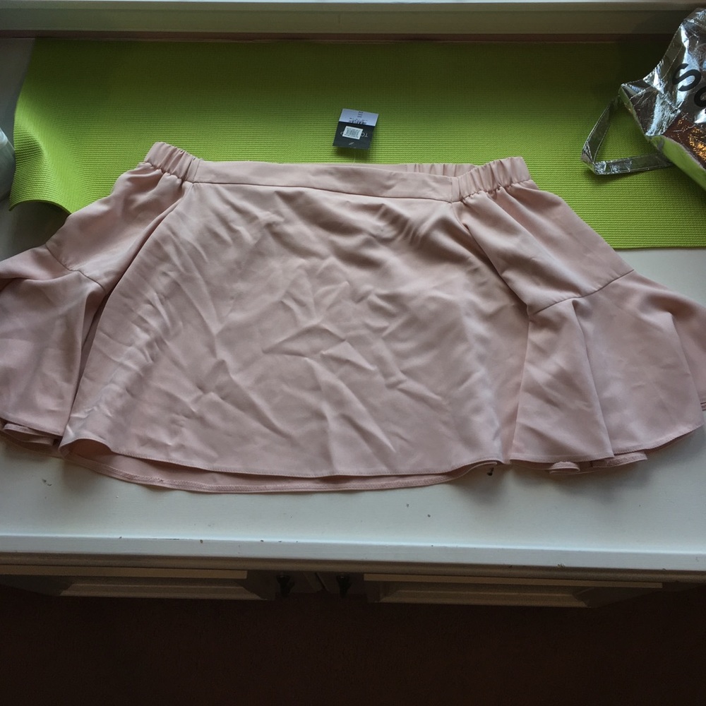 Topshop off the shoulder pink top
