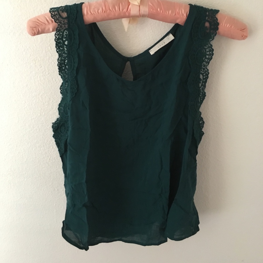 Emerald green crop tank
