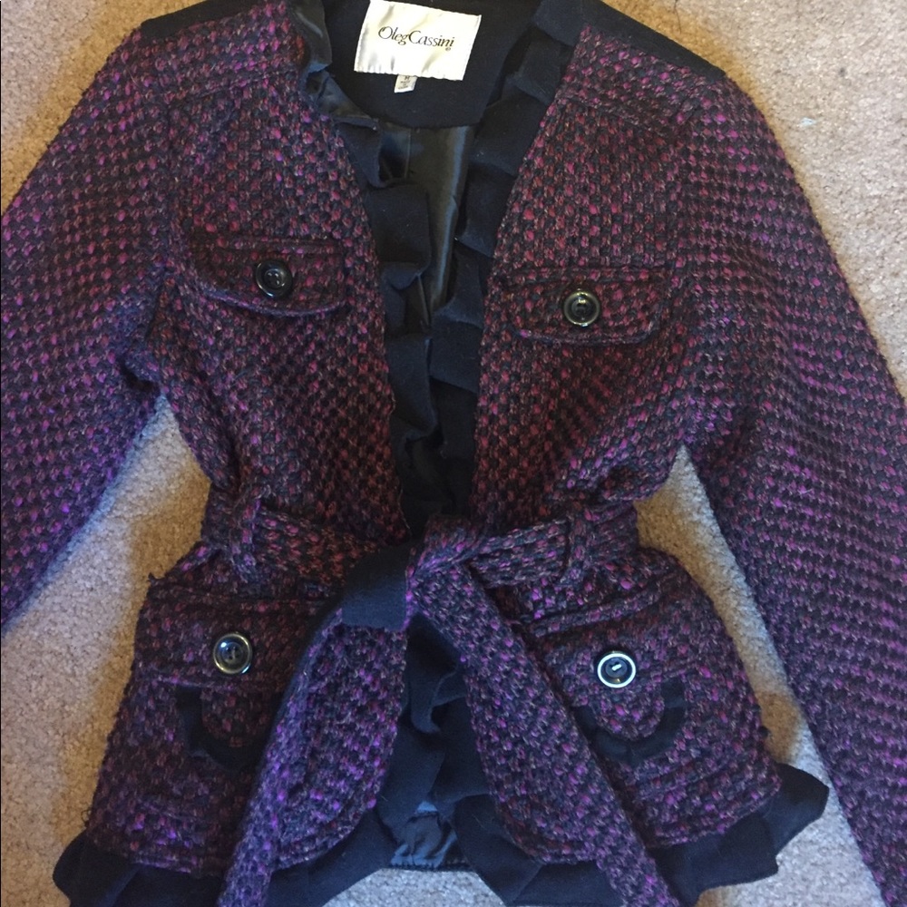 Oleg Cassini bouclé jacket
