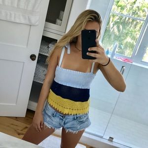 Zara top with ties on shoulders