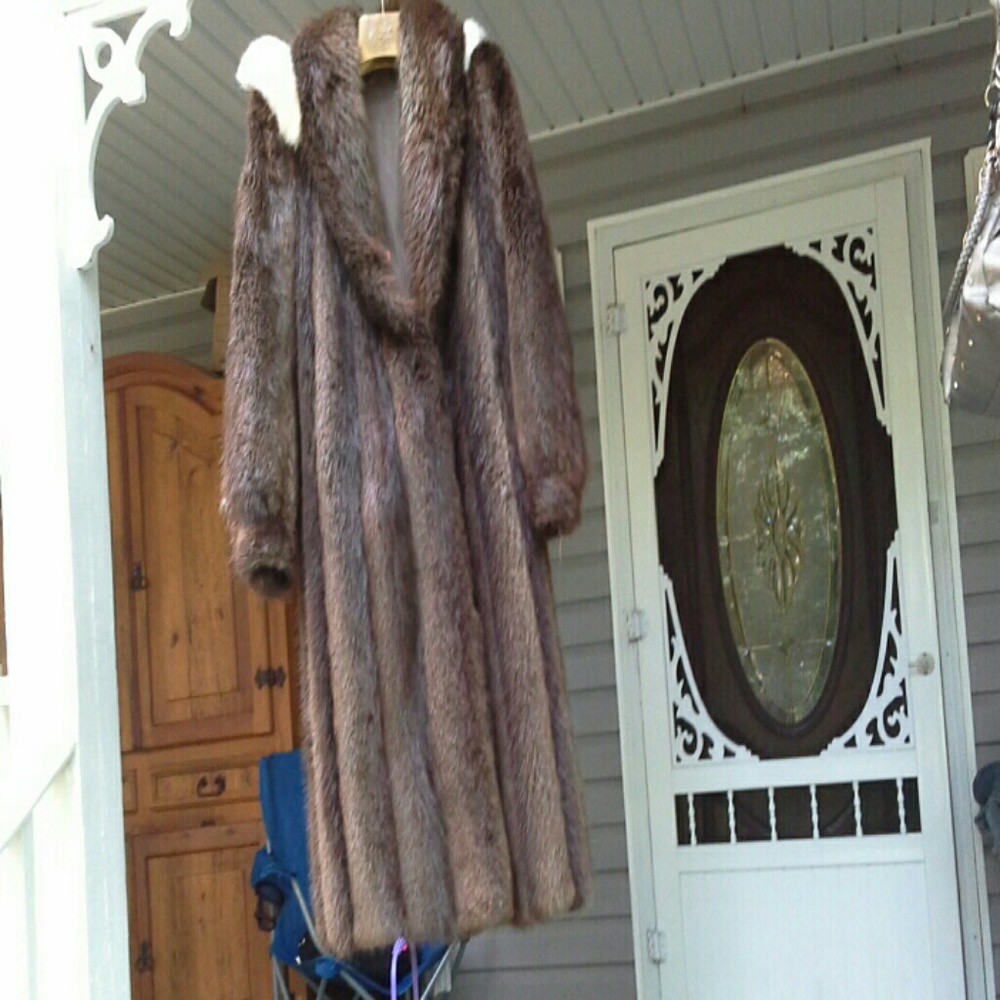 Full length beaver coat