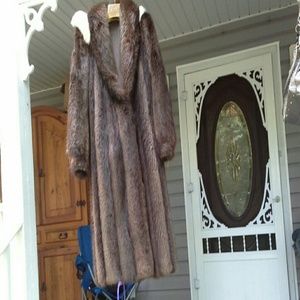 Full length beaver coat