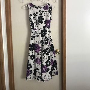 Black and purple floral Summer dress sz XL