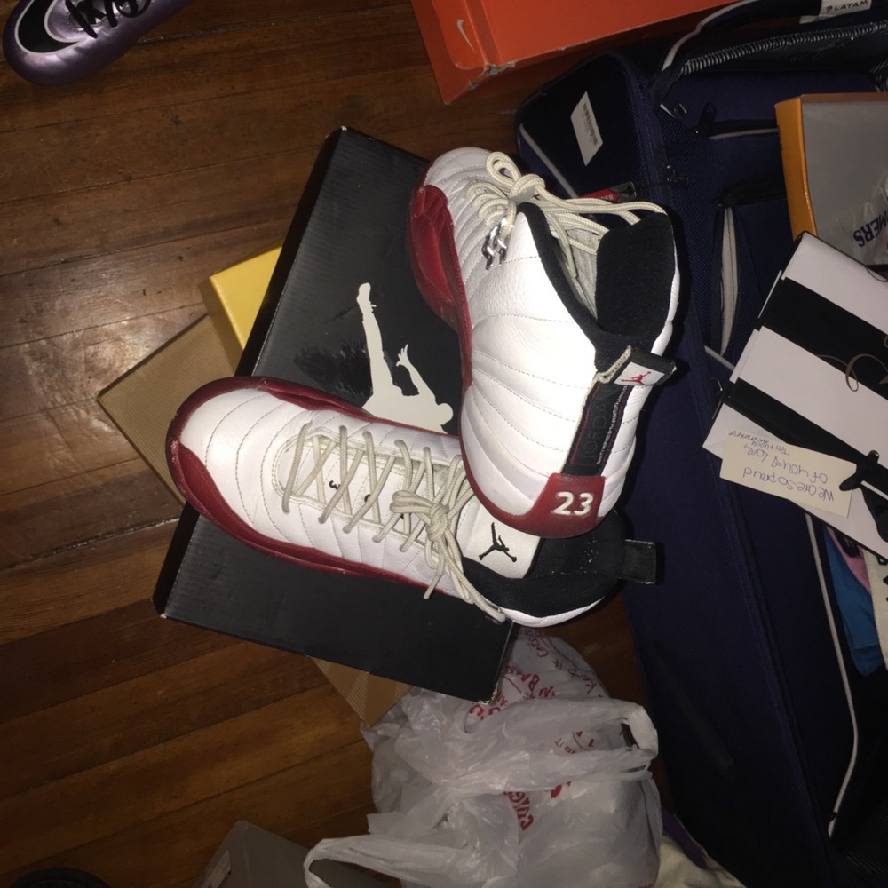 Jordan cherry 12s (Grade School)