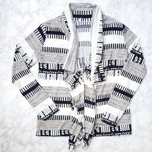 ❤2x Host Pick❤ Navy/Grey Drape-Front Open Cardigan