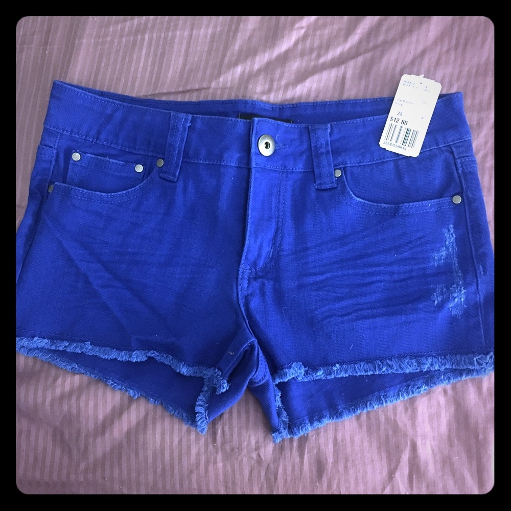 F21 denim shorts size 28 in Royal & Teal (BUNDLED)