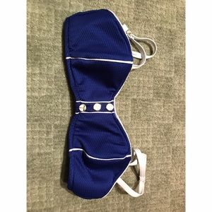 Nautical bikini top with gold button details