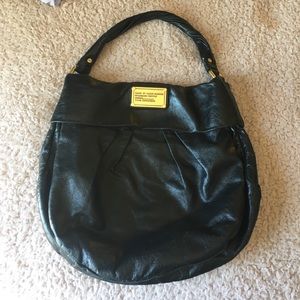 Marc Jacobs black leather hobo bag