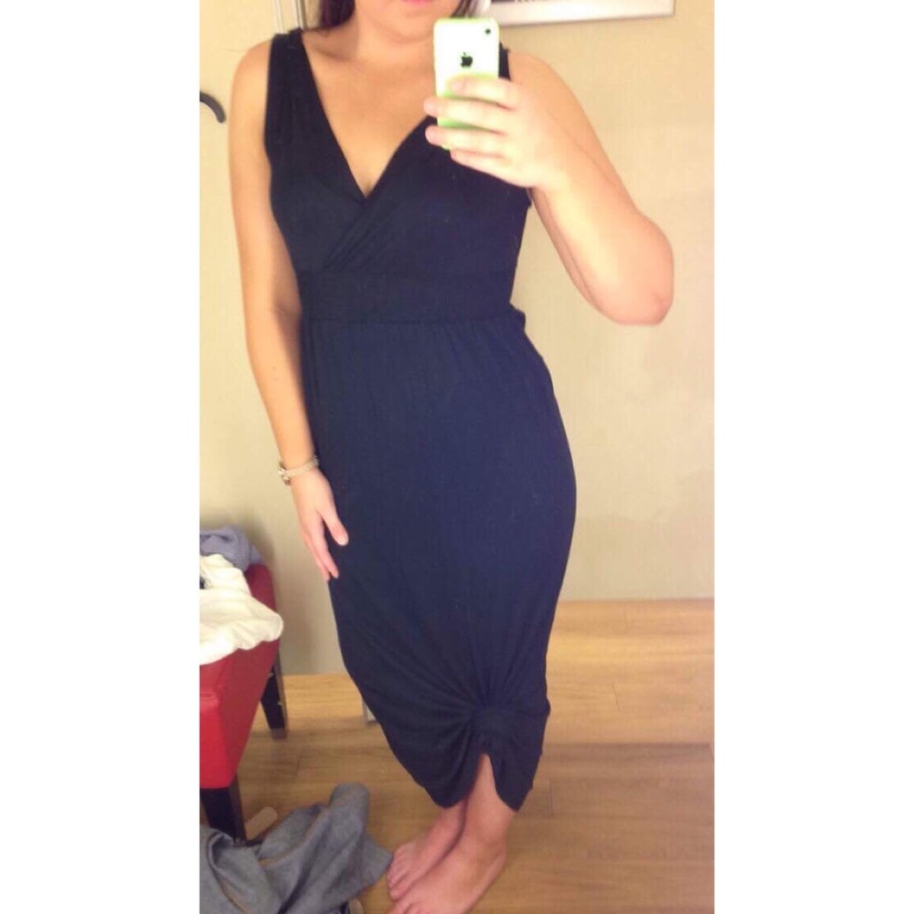 Black knit maxi dress - Picture 1 of 4