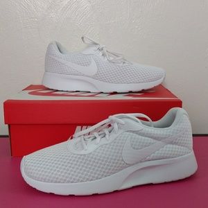 White Nike Tanjun Shoes