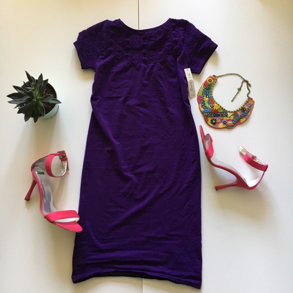 Purple Bodycon Dress